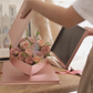 Tilted Heart in a Clear Cube Flower Gift Box