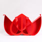 Clear Double Open Heart Flower Gift  Box with Handle
