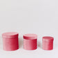 Velvet Round Flower Hat Box with Lid