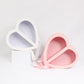 Clear Double Open Heart Flower Gift  Box with Handle
