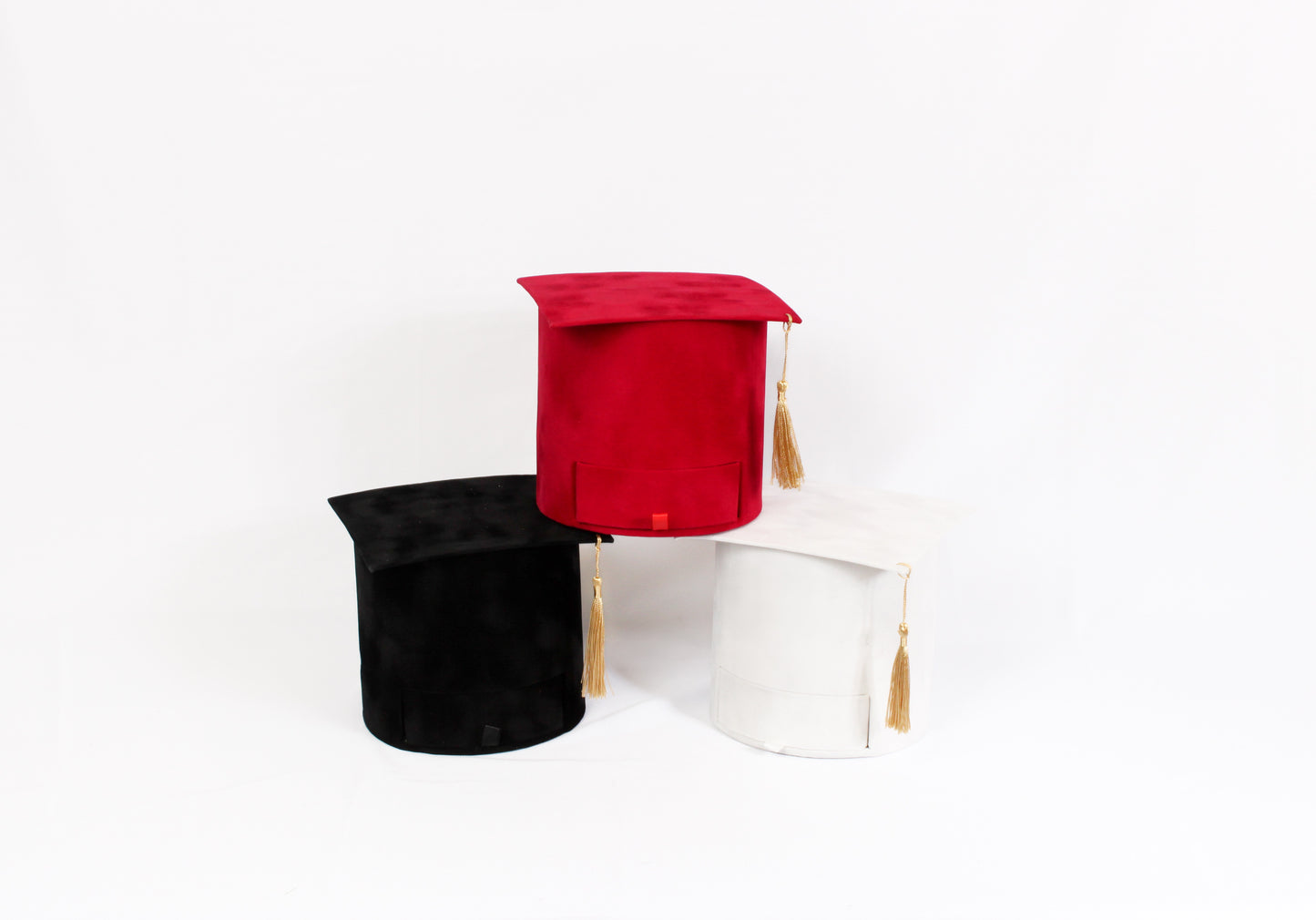 Velvet Round Graduation Flower Gift Box with Drawer