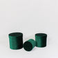 Velvet Round Flower Hat Box with Lid