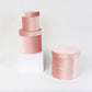 Velvet Round Flower Hat Box with Lid