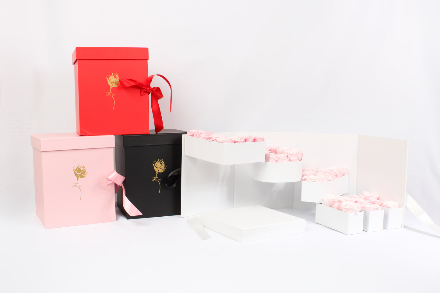 Rotating Monogram Love Flower Gift Box