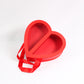 Clear Double Open Heart Flower Gift  Box with Handle