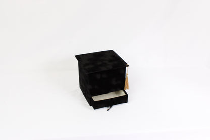 Velvet Square Graduation Flower Gift Box with Drawer