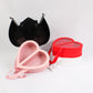 Clear Double Open Heart Flower Gift  Box with Handle