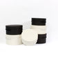 Line Textures Round Box with Handle