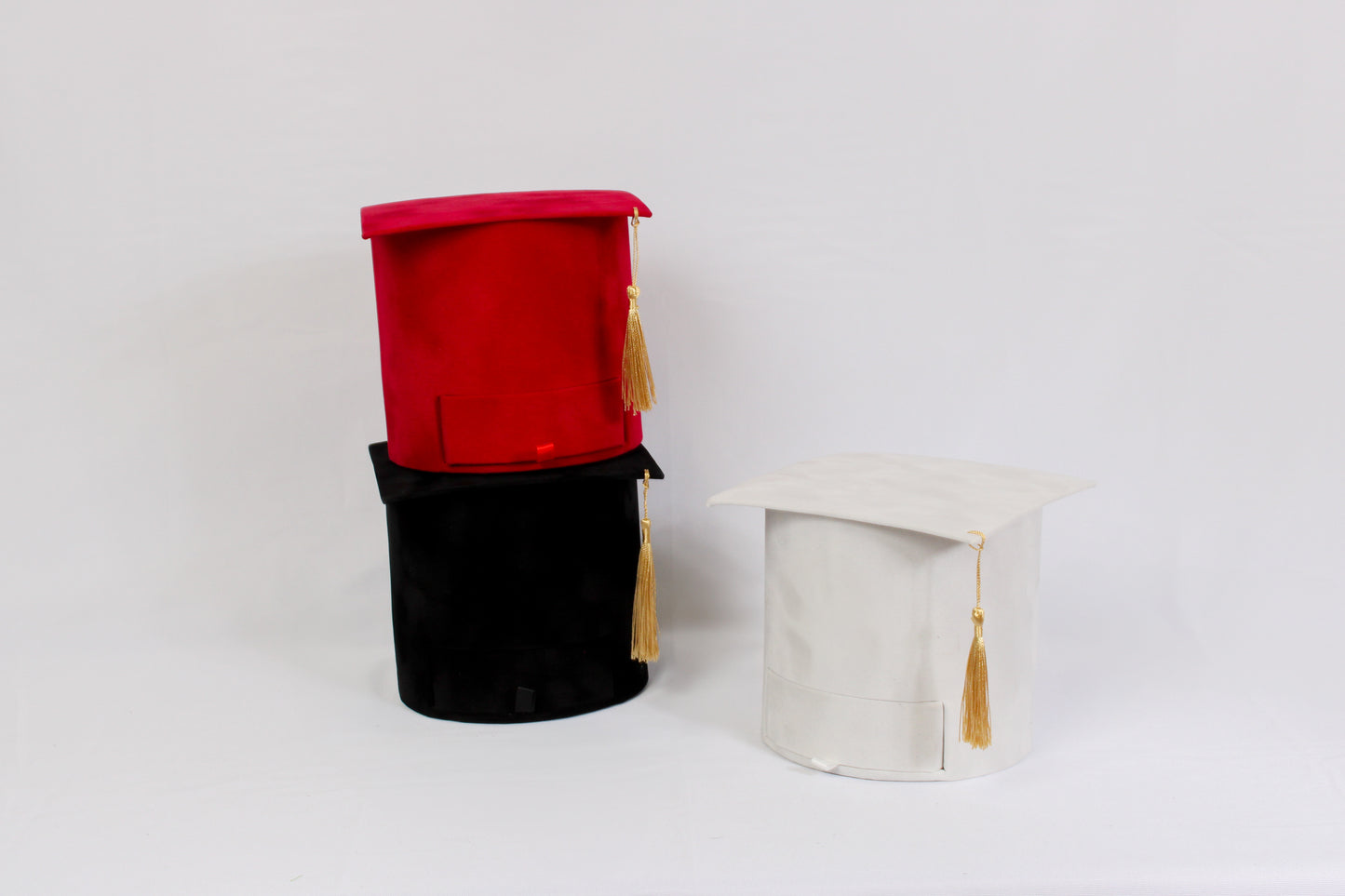 Velvet Round Graduation Flower Gift Box with Drawer