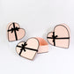 French Inspired Heart Shape Flower Gift Box with Ribbon