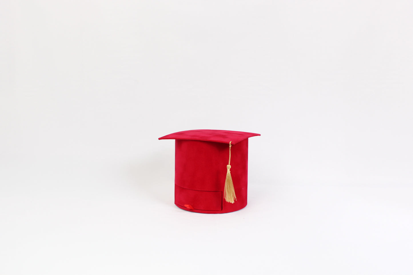 Velvet Round Graduation Flower Gift Box with Drawer