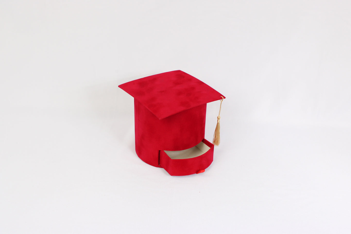 Velvet Round Graduation Flower Gift Box with Drawer