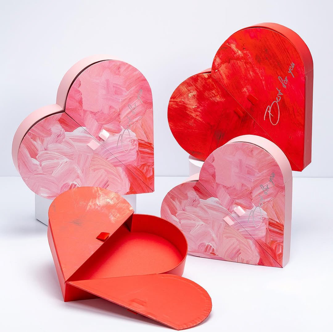Romantic Heart Flower Gift Boxes | Elegant Supply