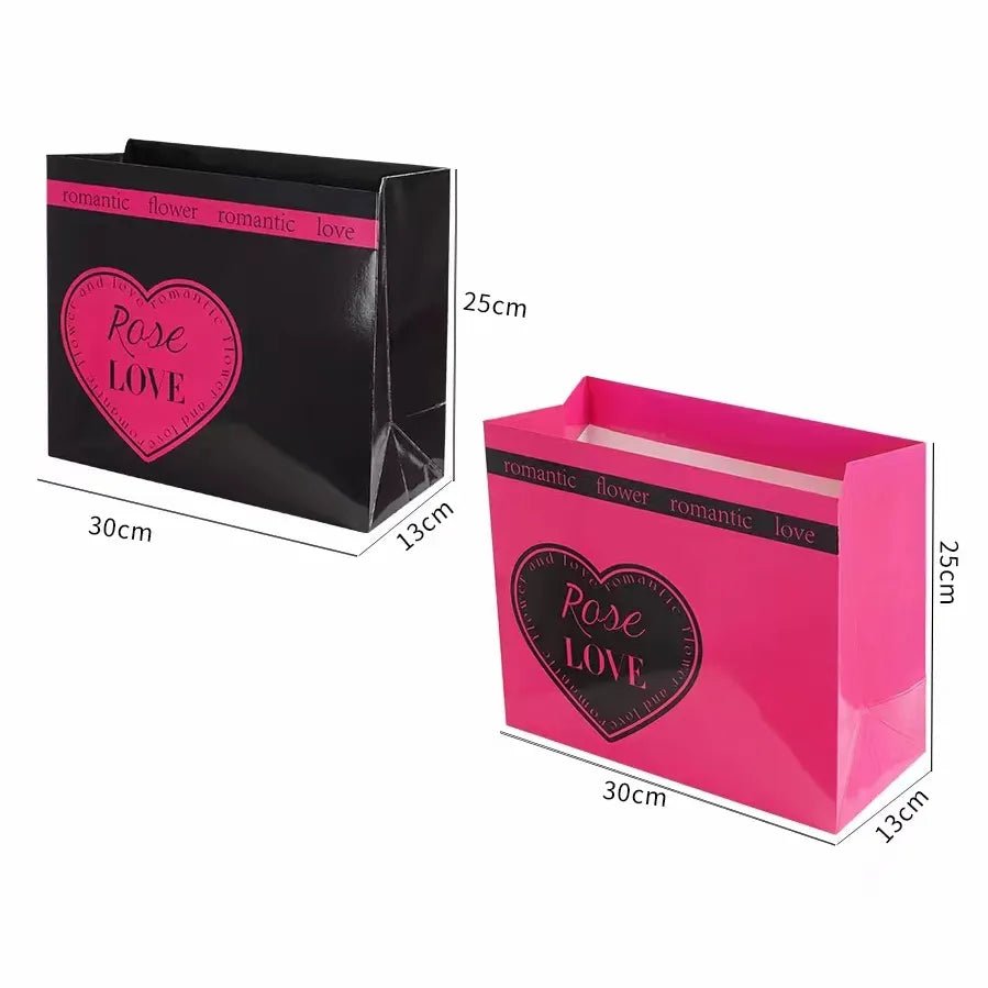 Rose Love Romantic Flower bag with matching balloon set included - Elegant Supply
