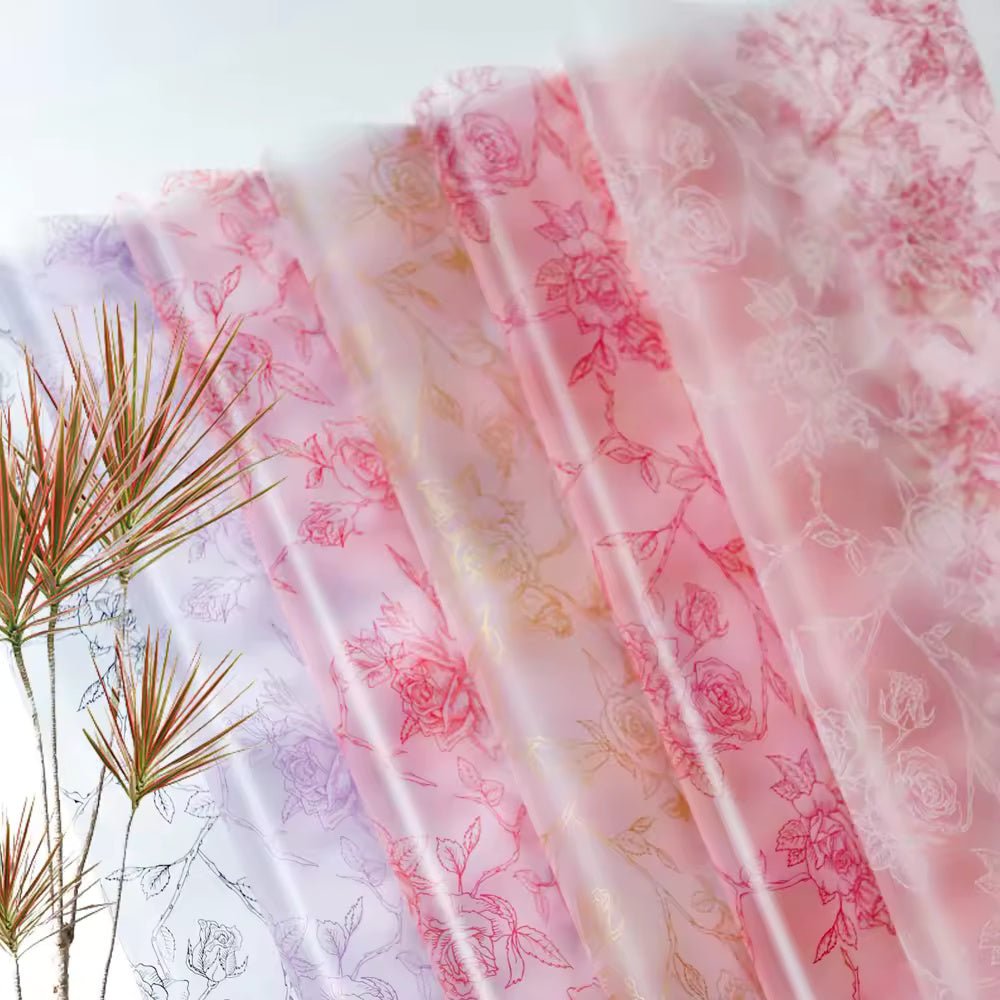 Rose Printing Design Flower Wrapping Paper (20pcs/bag) - Elegant Supply