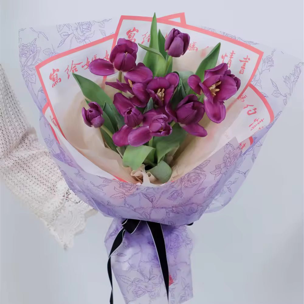 Rose Printing Design Flower Wrapping Paper (20pcs/bag) - Elegant Supply