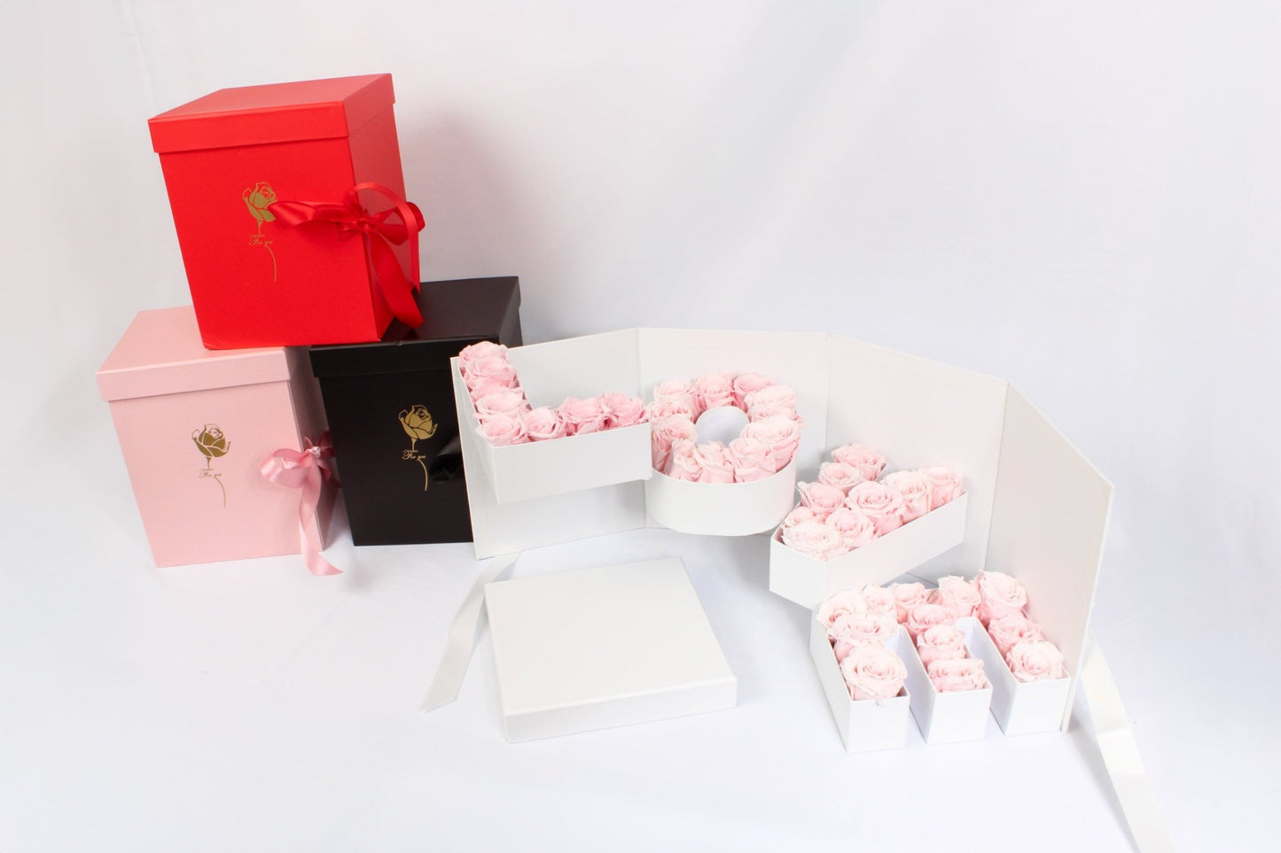 Rotating Monogram Love Flower Gift Box - Elegant Supply