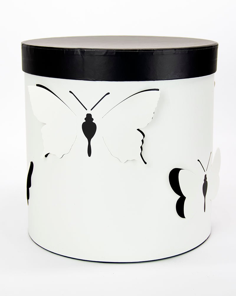 Round Butterfly Flower Box with LED Lights - Elegant Supply