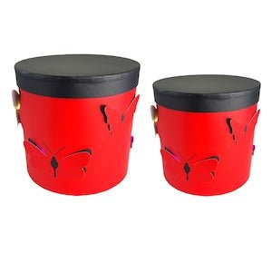 Round Butterfly Flower Box with LED Lights - Elegant Supply