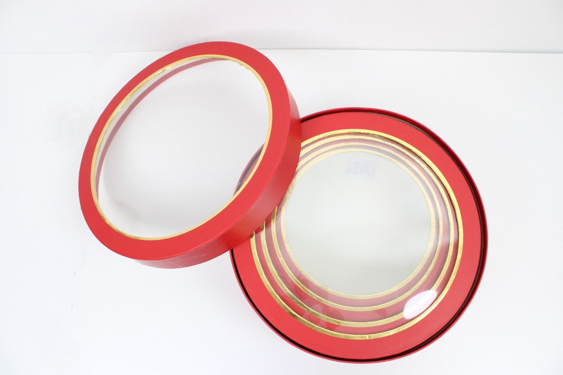 Round Flower Gift Box with clear lid - Elegant Supply