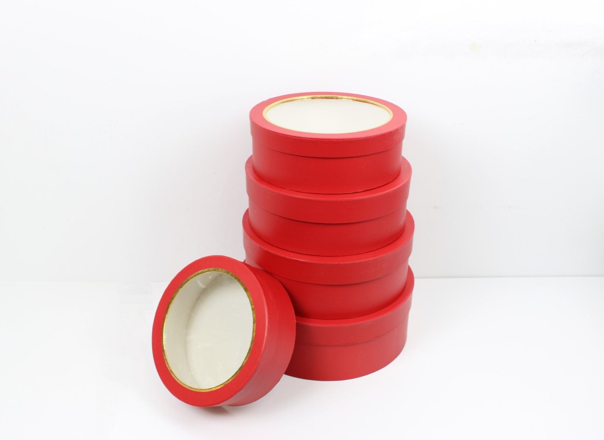 Round Flower Gift Box with clear lid - Elegant Supply