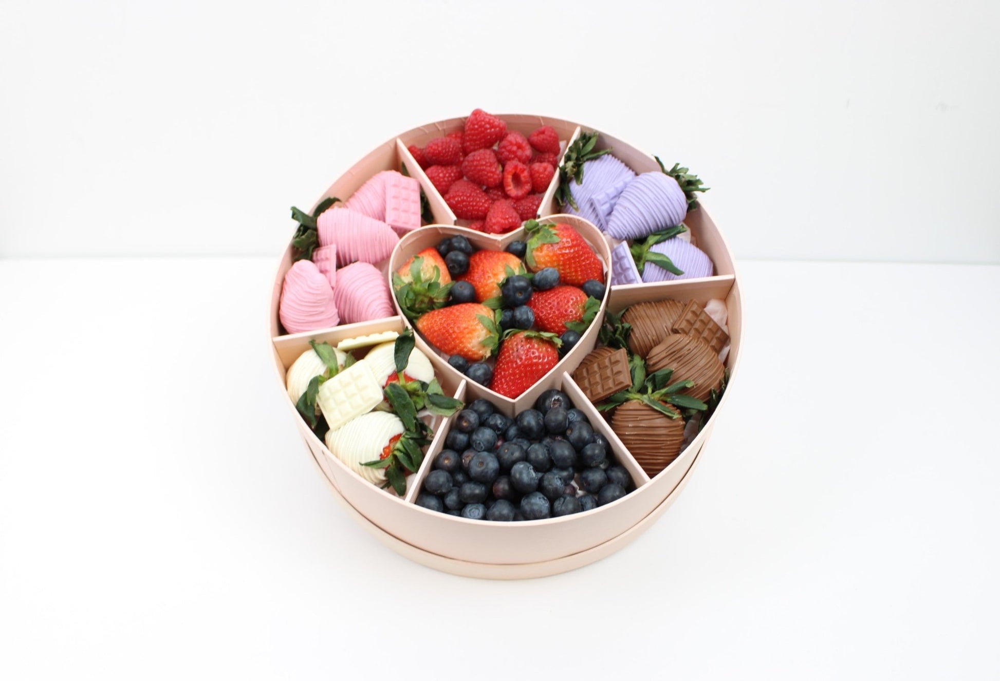 Round Flower Gift Box with Sections - Elegant Supply