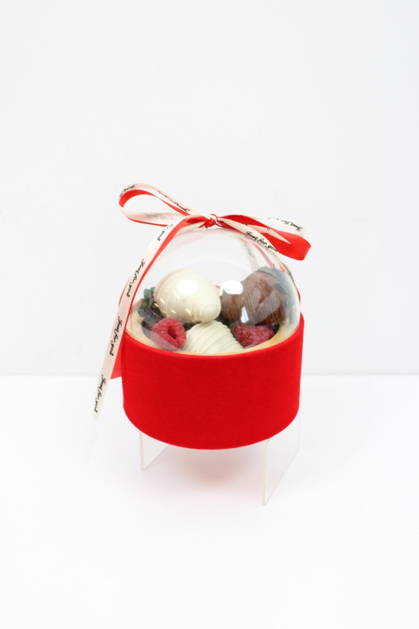 Round Globe Clear Top Flower Gift Box with Ribbon - Elegant Supply