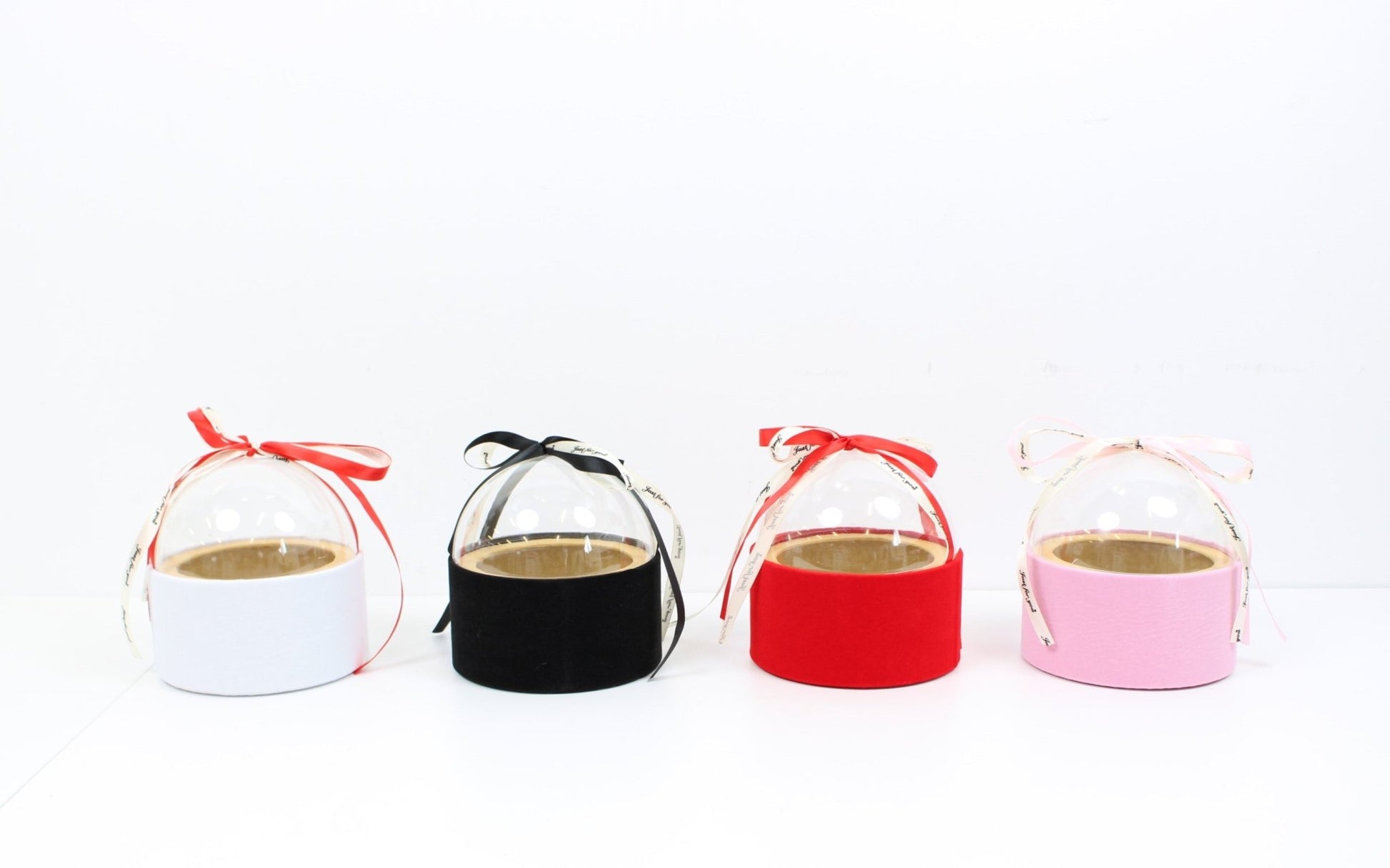 Round Globe Clear Top Flower Gift Box with Ribbon - Elegant Supply