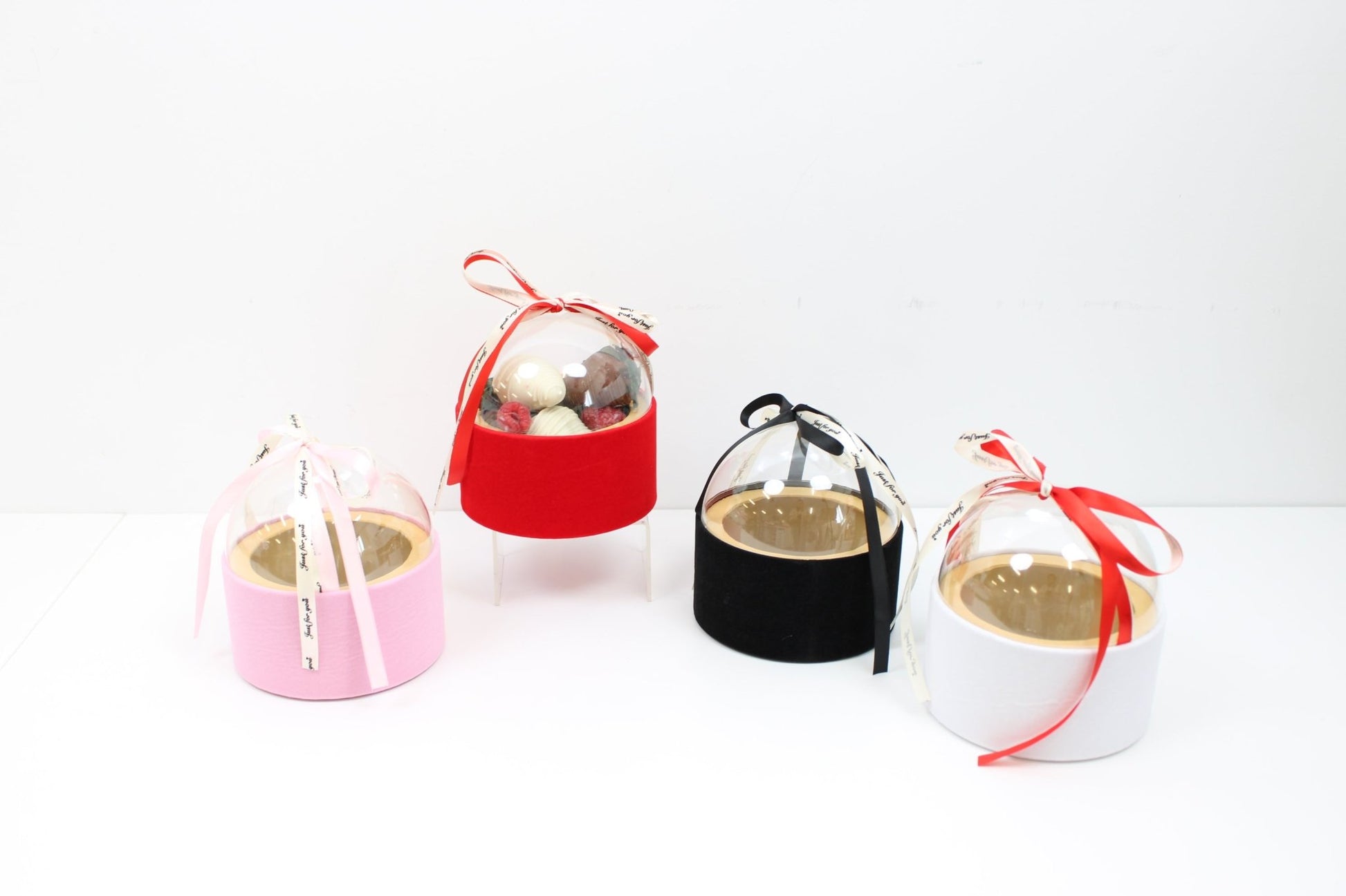 Round Globe Clear Top Flower Gift Box with Ribbon - Elegant Supply