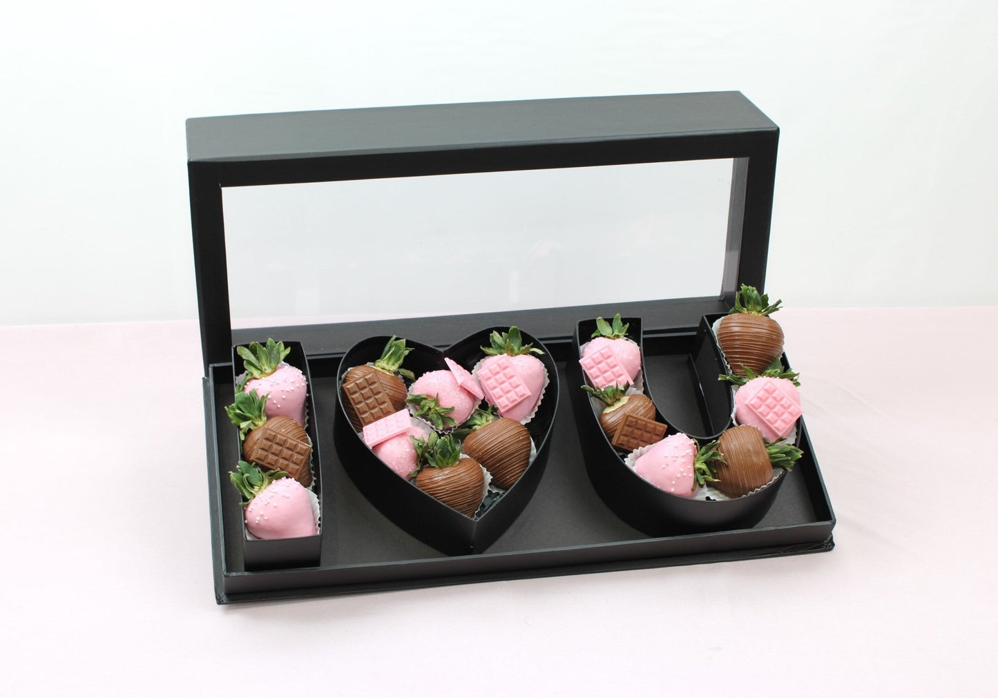 [SAMPLE] Fillable I Love you Rectangle Flower Gift Box with Clear Lid - Elegant Supply