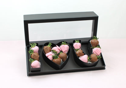 [SAMPLE] Fillable I Love you Rectangle Flower Gift Box with Clear Lid - Elegant Supply