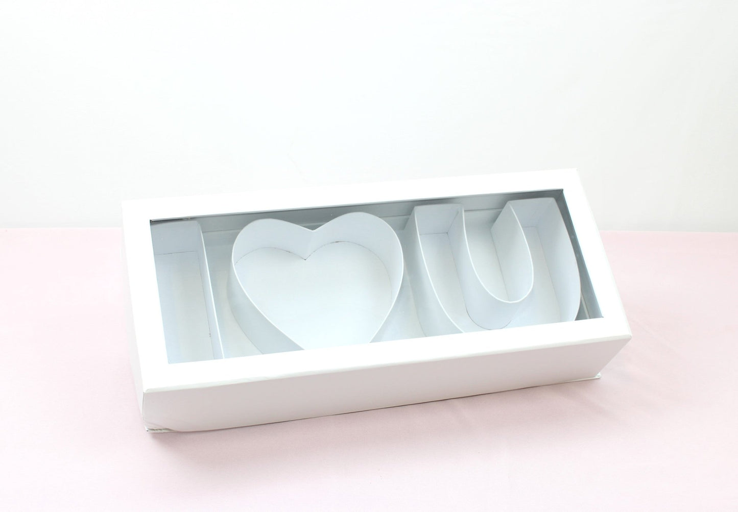 [SAMPLE] Fillable I Love you Rectangle Flower Gift Box with Clear Lid - Elegant Supply
