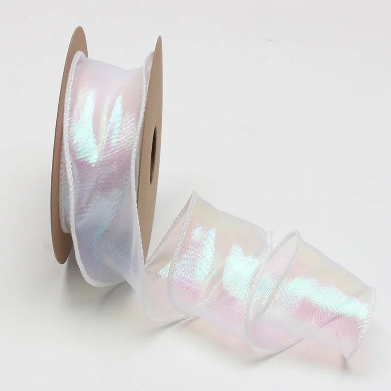 Shiny Mesh Silk Ribbon Roll For Flower Bouquet & Gift Wrapping - Elegant Supply