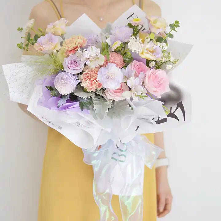 Shiny Mesh Silk Ribbon Roll For Flower Bouquet & Gift Wrapping - Elegant Supply