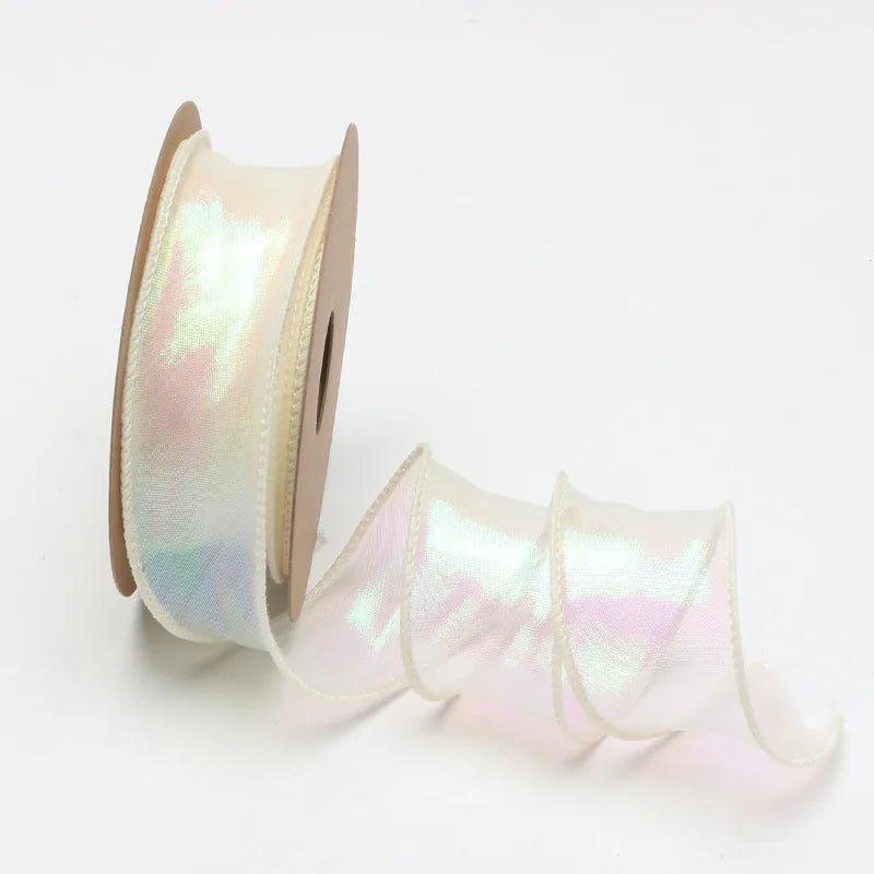 Shiny Mesh Silk Ribbon Roll For Flower Bouquet & Gift Wrapping - Elegant Supply