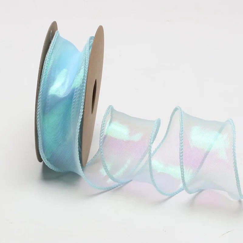 Shiny Mesh Silk Ribbon Roll For Flower Bouquet & Gift Wrapping - Elegant Supply