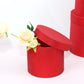 Shiny Round Flower Hat Box with Lid - Elegant Supply