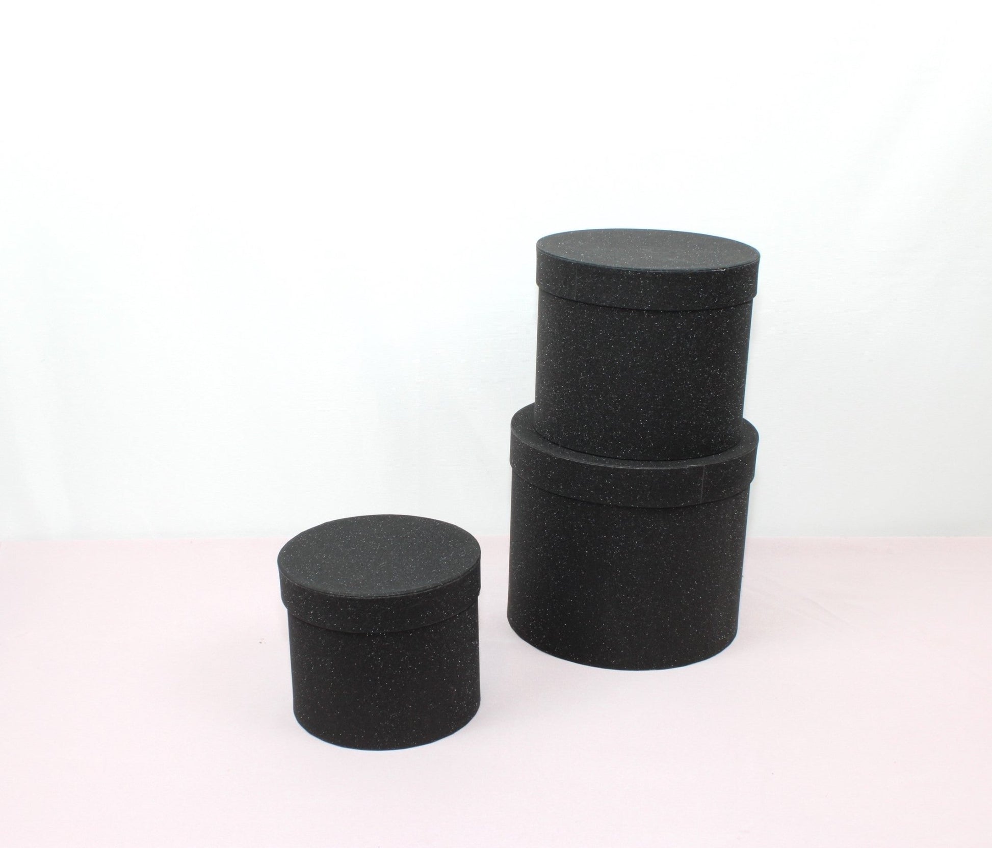 Shiny Round Flower Hat Box with Lid - Elegant Supply