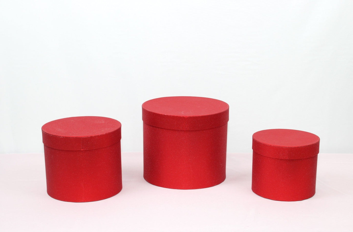 Shiny Round Flower Hat Box with Lid - Elegant Supply