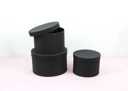 Shiny Shallow Round Flower Hat Box with Lid - Various Colors and Sizes - For Preserved Roses / Gift / Chocolate Strawberries Arrangements - Elegant Supply