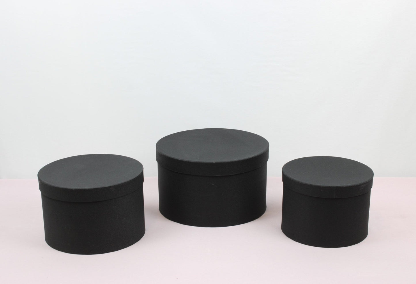 Shiny Shallow Round Flower Hat Box with Lid - Various Colors and Sizes - For Preserved Roses / Gift / Chocolate Strawberries Arrangements - Elegant Supply