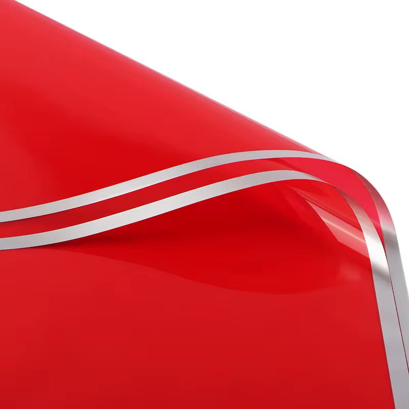 Silver Edge Flower Wrapping Paper (20pcs/bag) - Elegant Supply