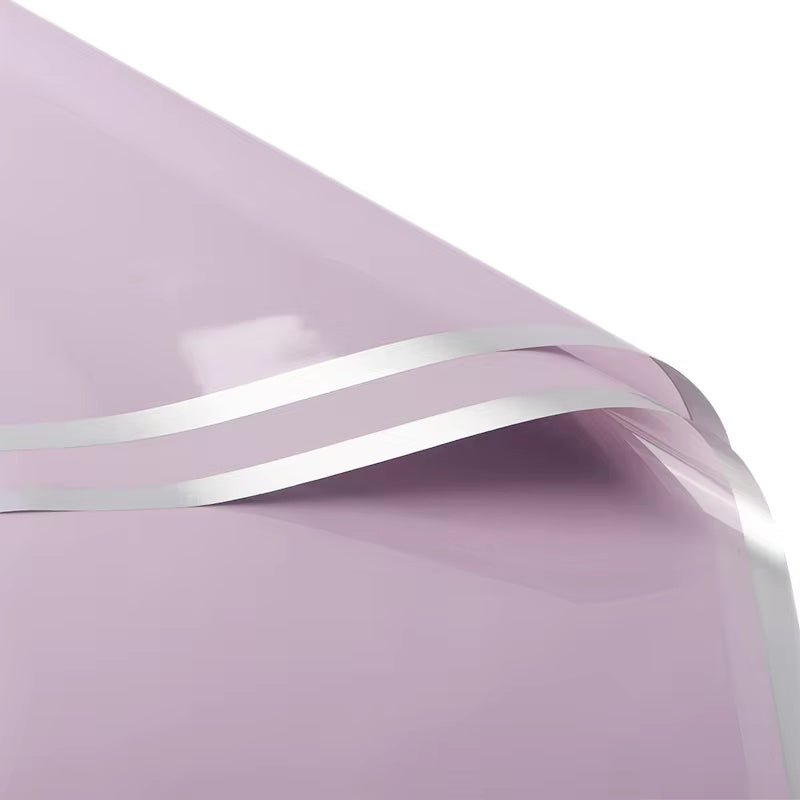 Silver Edge Flower Wrapping Paper (20pcs/bag) - Elegant Supply