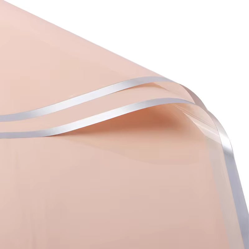 Silver Edge Flower Wrapping Paper (20pcs/bag) - Elegant Supply