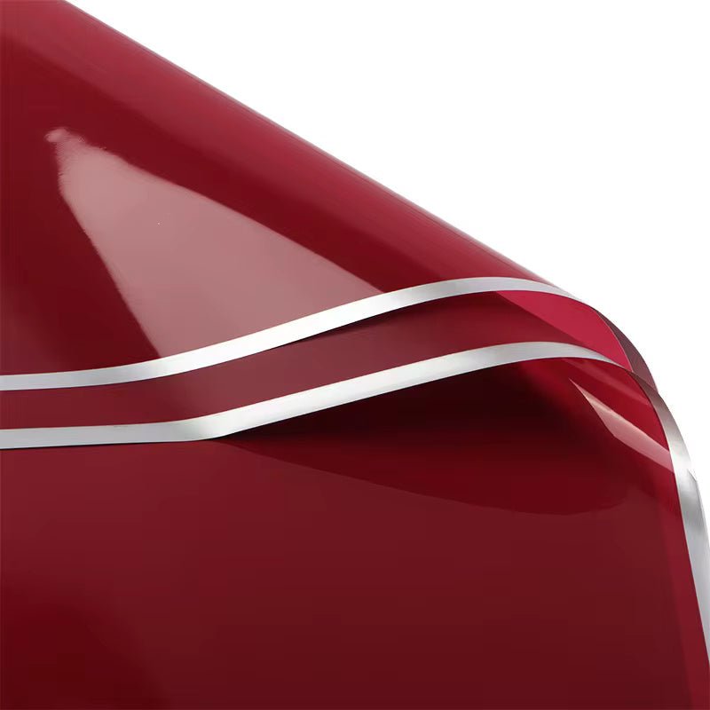 Silver Edge Flower Wrapping Paper (20pcs/bag) - Elegant Supply