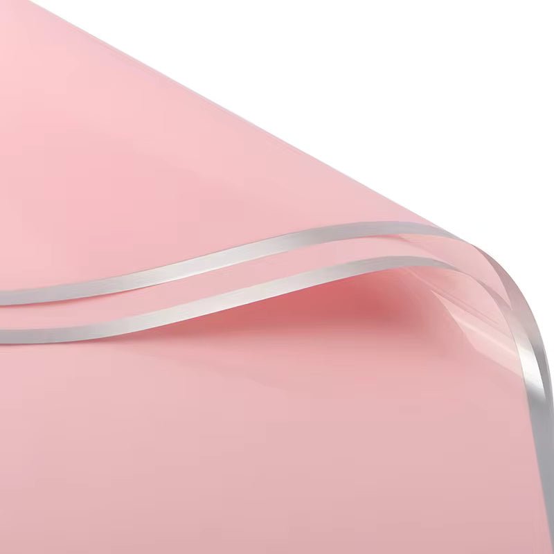 Silver Edge Flower Wrapping Paper (20pcs/bag) - Elegant Supply