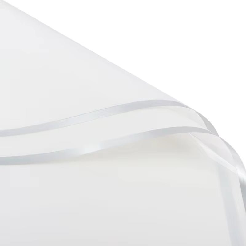 Silver Edge Flower Wrapping Paper (20pcs/bag) - Elegant Supply