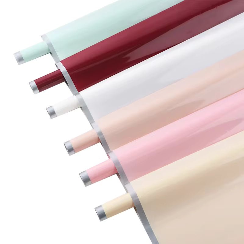 Silver Edge Flower Wrapping Paper (20pcs/bag) - Elegant Supply