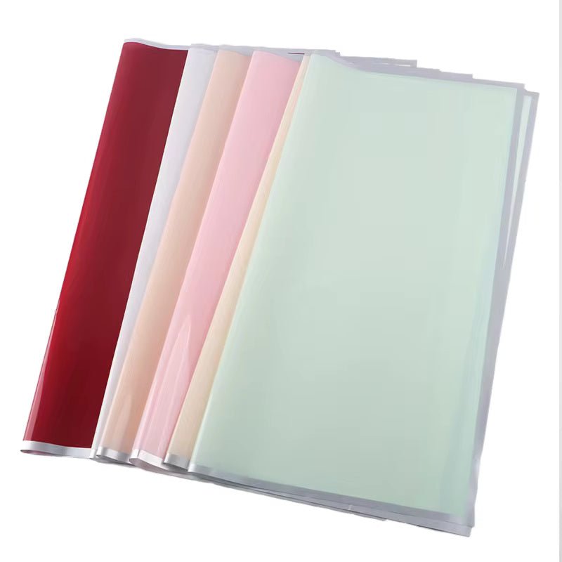 Silver Edge Flower Wrapping Paper (20pcs/bag) - Elegant Supply