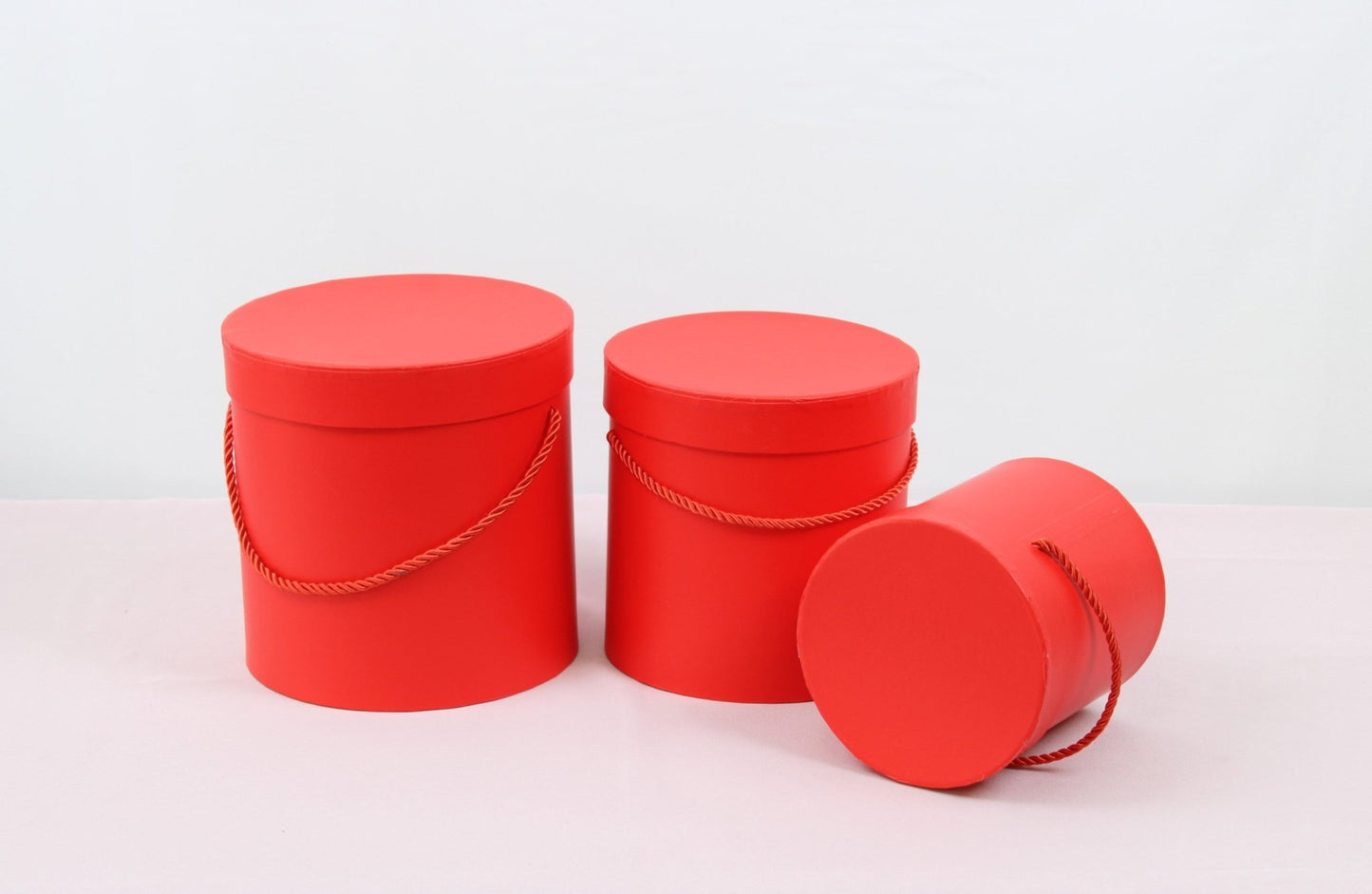 Simple Solid Color Round Hat Flower Box with Lid - Elegant Supply